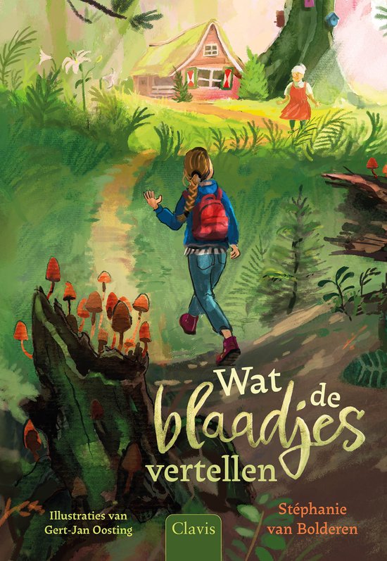 Boekomslag van Wat de blaadjes vertellen, geïllustreerd door Gert-Jan Oosting